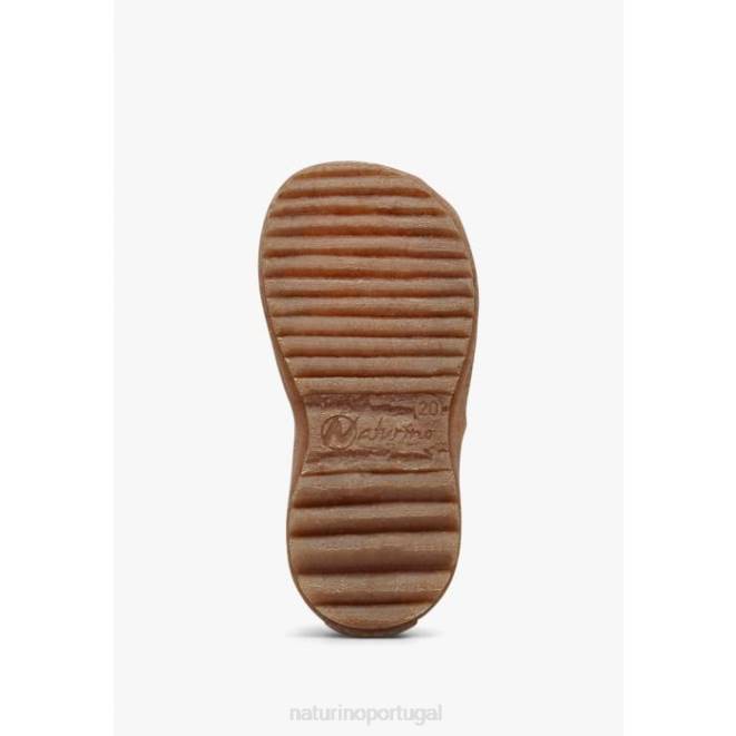 crianças Naturino rosa ver orgânico sandália semi-aberta em tecido orgânico HTF822