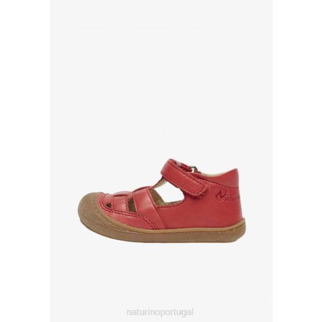 crianças Naturino vermelho chumaço sandálias de primeiro passo HTF8567