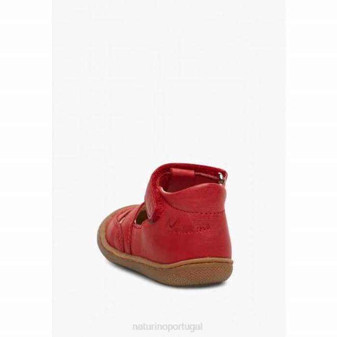 crianças Naturino vermelho chumaço sandálias de primeiro passo HTF8567