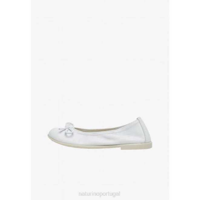 crianças Naturino branco margot sapatilhas de balé com arco HTF8534