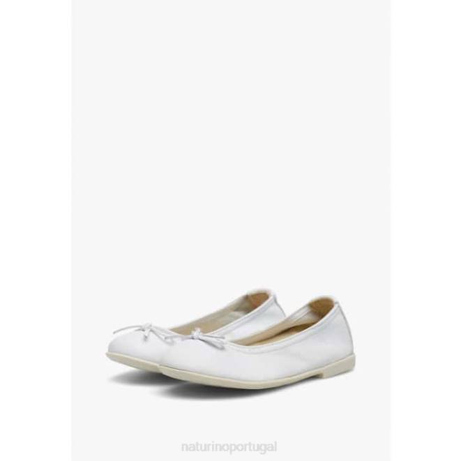 crianças Naturino branco margot sapatilhas de balé com arco HTF8534