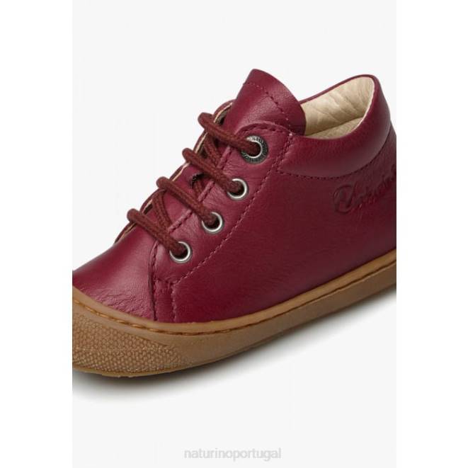 crianças Naturino Borgonha casulo sapatos infantis de couro napa HTF8183