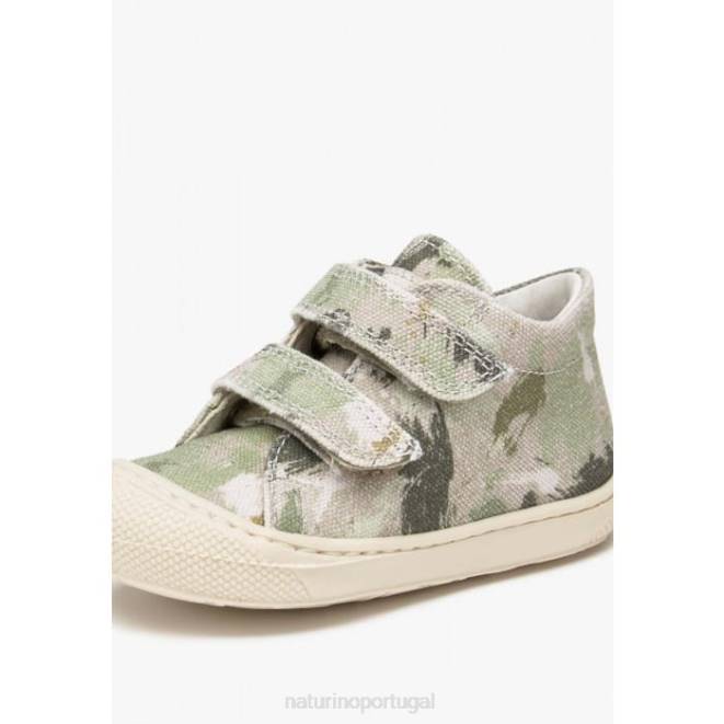 crianças Naturino Exército verde casulo vl sapatos de primeiros passos de tecido HTF882