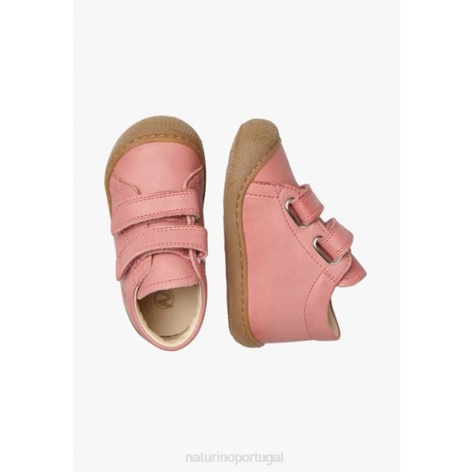 crianças Naturino Rosa brilhante casulo vl sapatos primeiros passos em couro napa HTF8169