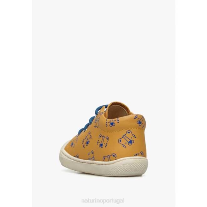 crianças Naturino abóbora casulo sapato infantil de couro com estampa de tigre HTF899