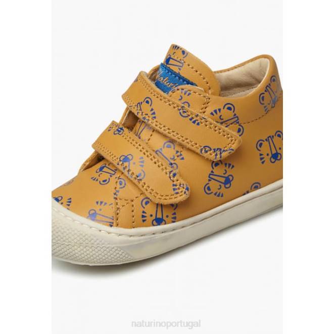 crianças Naturino abóbora casulo vl sapato infantil de couro com estampa de tigre HTF8108