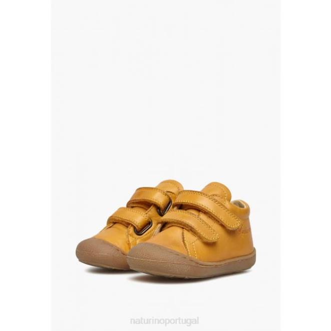 crianças Naturino abóbora casulo vl sapatos primeiros passos em couro napa HTF8120