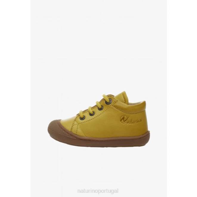 crianças Naturino amarelo casulo sapatos infantis de couro napa HTF8220