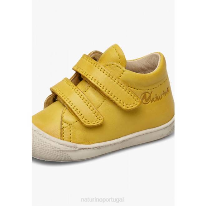 crianças Naturino amarelo casulo vl sapatos primeiros passos em couro napa HTF8221