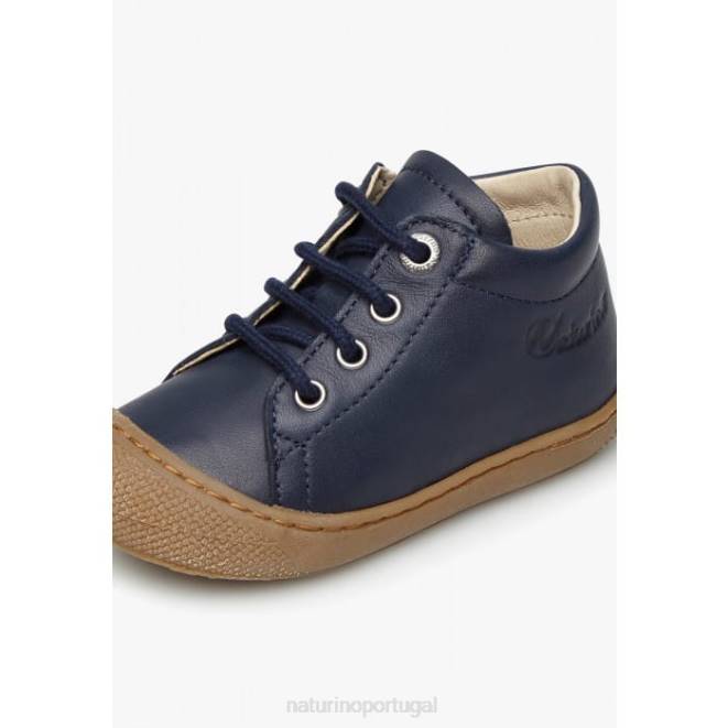 crianças Naturino azul casulo sapatos infantis de couro napa HTF8196