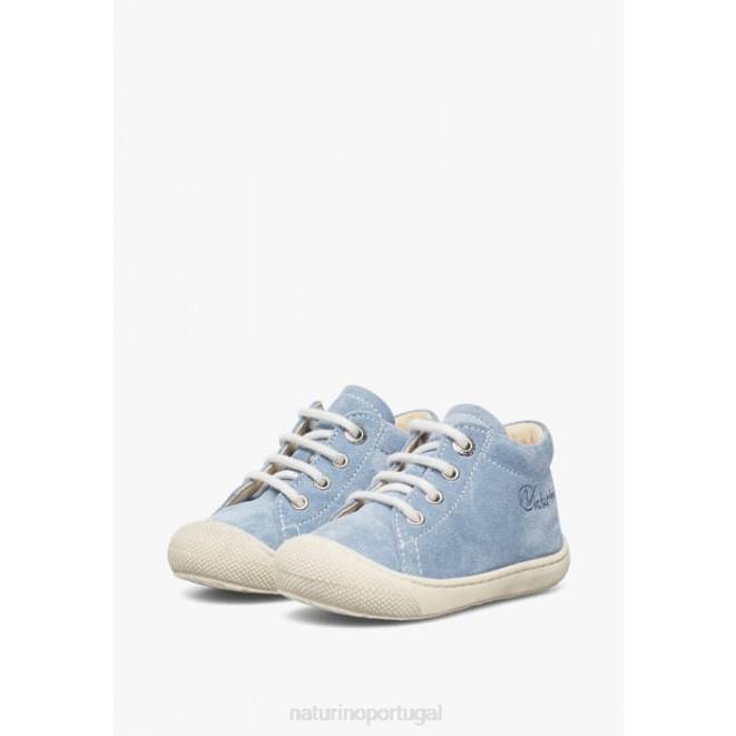 crianças Naturino azul claro casulo sapatos de primeiros passos de camurça HTF8212