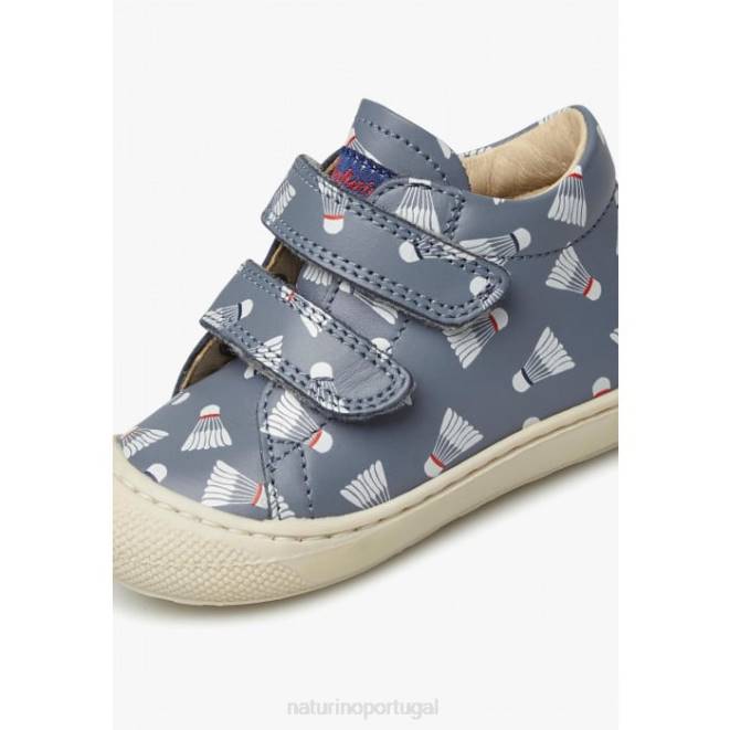 crianças Naturino azul claro casulo vl sapatos de primeiros passos de couro HTF8154