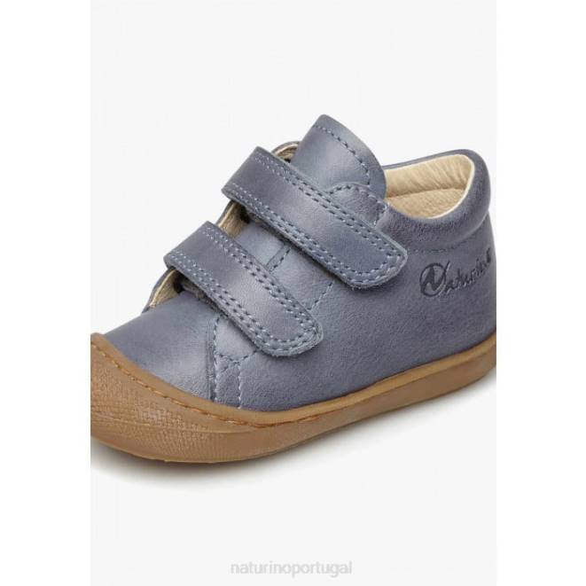 crianças Naturino azul claro casulo vl sapatos primeiros passos em couro napa HTF8197