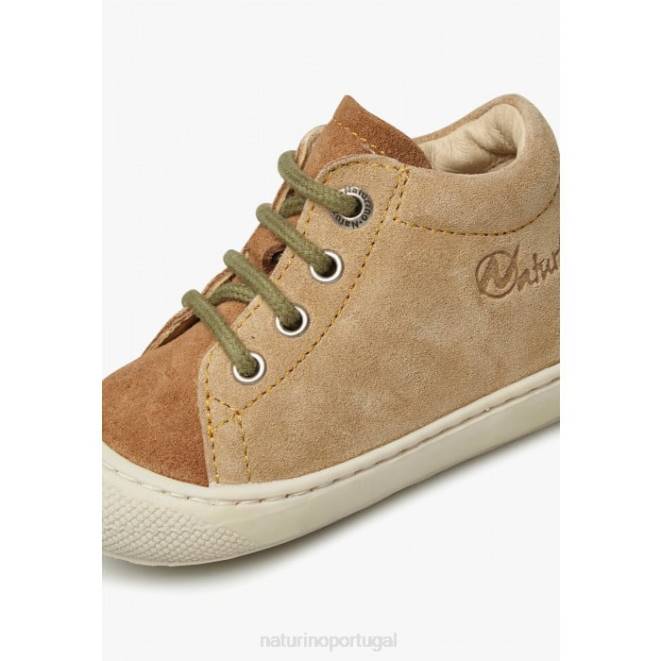 crianças Naturino bege-castanho casulo sapatos de primeiros passos de camurça HTF862