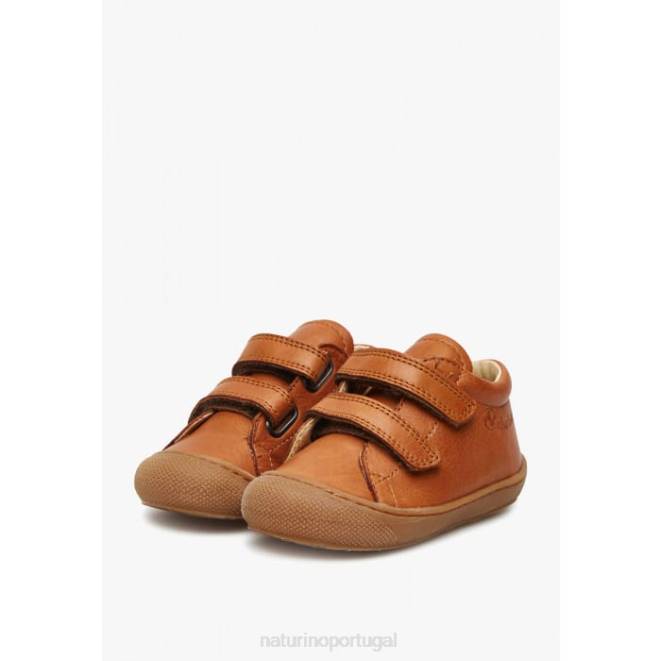 crianças Naturino bege casulo vl sapatos primeiros passos em couro napa HTF8134
