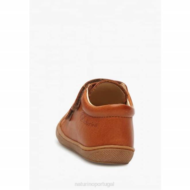 crianças Naturino bege casulo vl sapatos primeiros passos em couro napa HTF8134