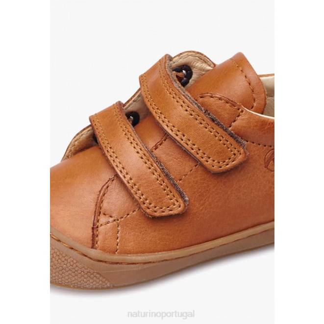crianças Naturino bege casulo vl sapatos primeiros passos em couro napa HTF8134