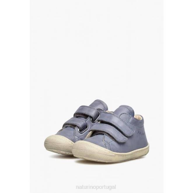 crianças Naturino céu azul casulo vl sapatos primeiros passos em couro napa HTF8218
