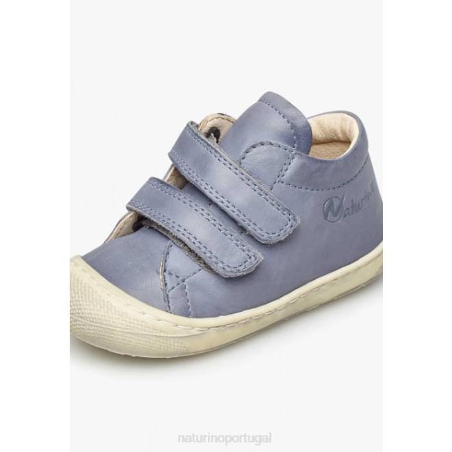 crianças Naturino céu azul casulo vl sapatos primeiros passos em couro napa HTF8218