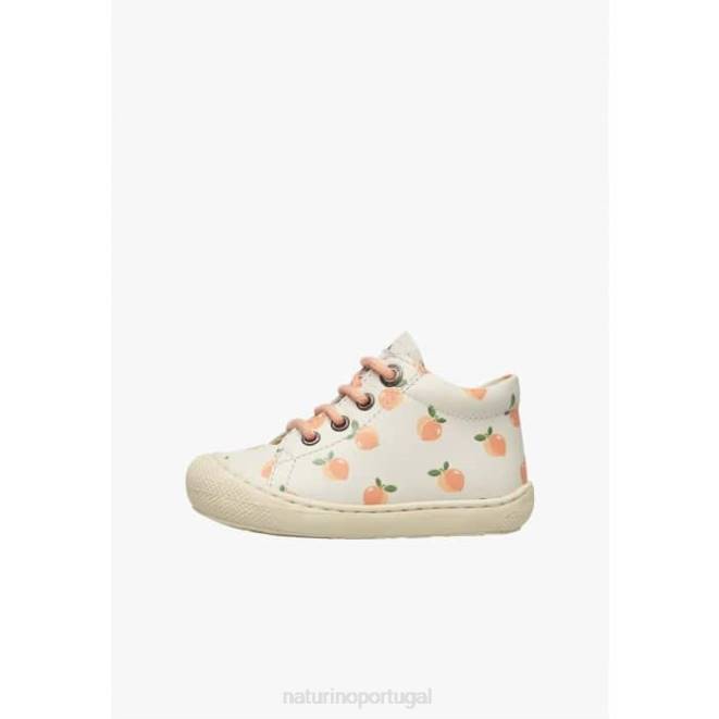 crianças Naturino creme casulo Bota infantil de couro com estampa de damasco HTF8110