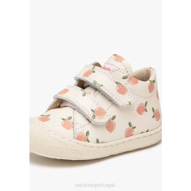 crianças Naturino creme casulo vl Bota infantil de couro com estampa de damasco HTF8100