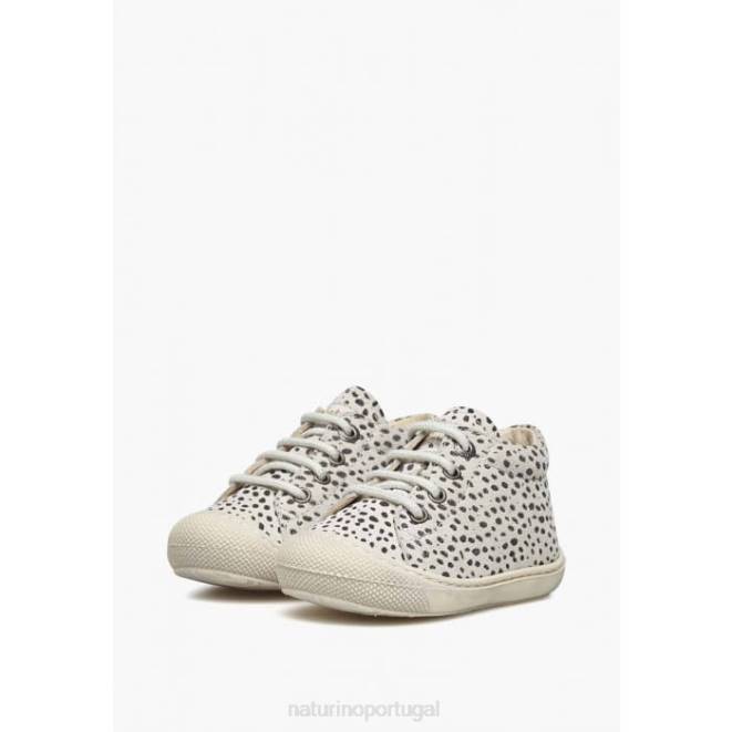 crianças Naturino gelo negro casulo sapato de primeiros passos em camurça com estampa de pônei HTF8128