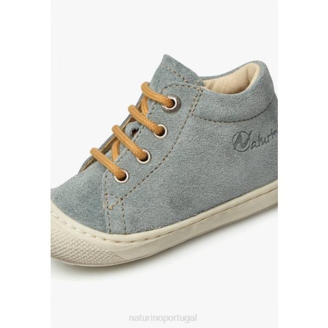 crianças Naturino luz verde casulo sapatos de primeiros passos de camurça HTF8140