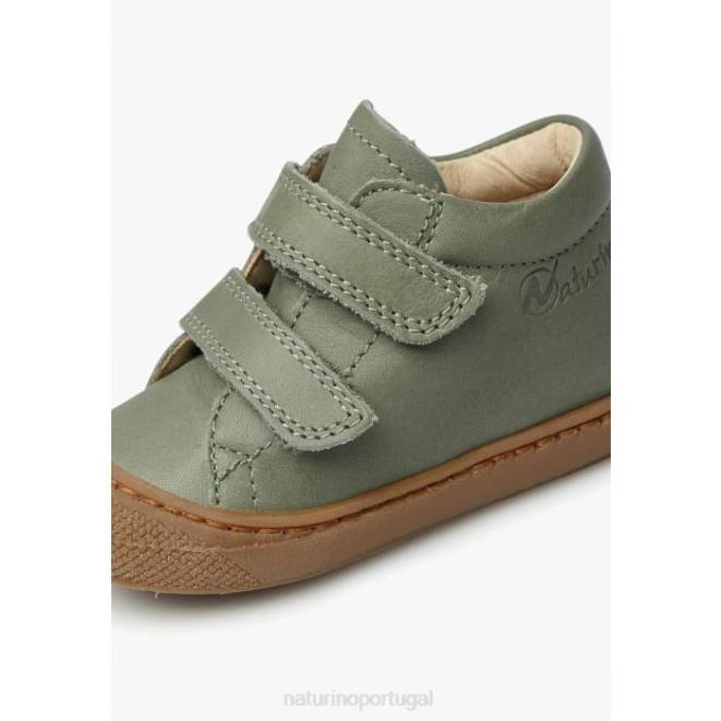 crianças Naturino luz verde casulo vl sapatos primeiros passos em couro napa HTF8151