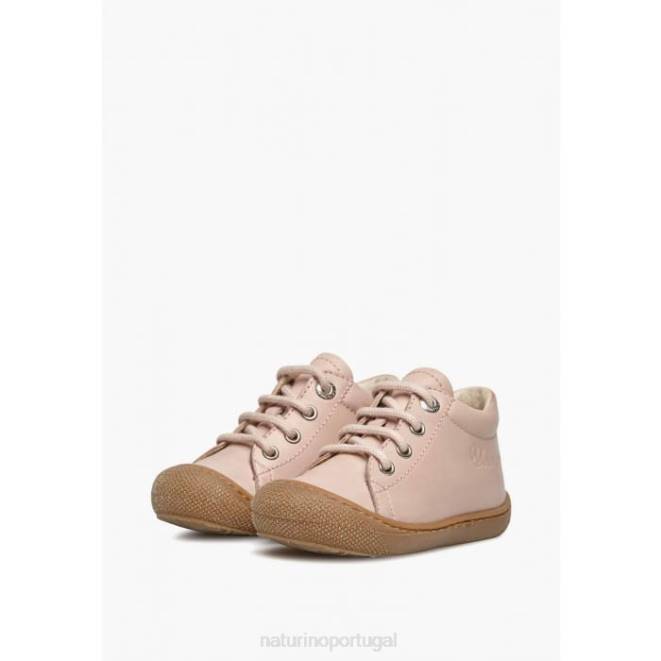 crianças Naturino pó rosa casulo sapatos infantis de couro napa HTF8133