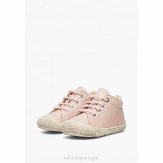 crianças Naturino pó rosa casulo sapatos primeiros passos em couro napa HTF8115