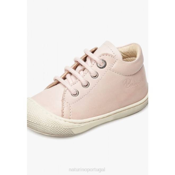 crianças Naturino pó rosa casulo sapatos primeiros passos em couro napa HTF8115
