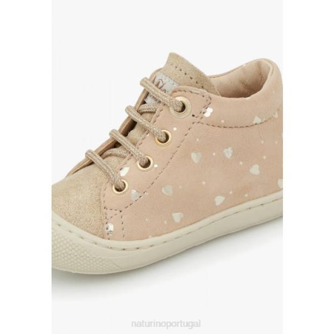 crianças Naturino platina casulo sapatos de primeiros passos de camurça HTF8142