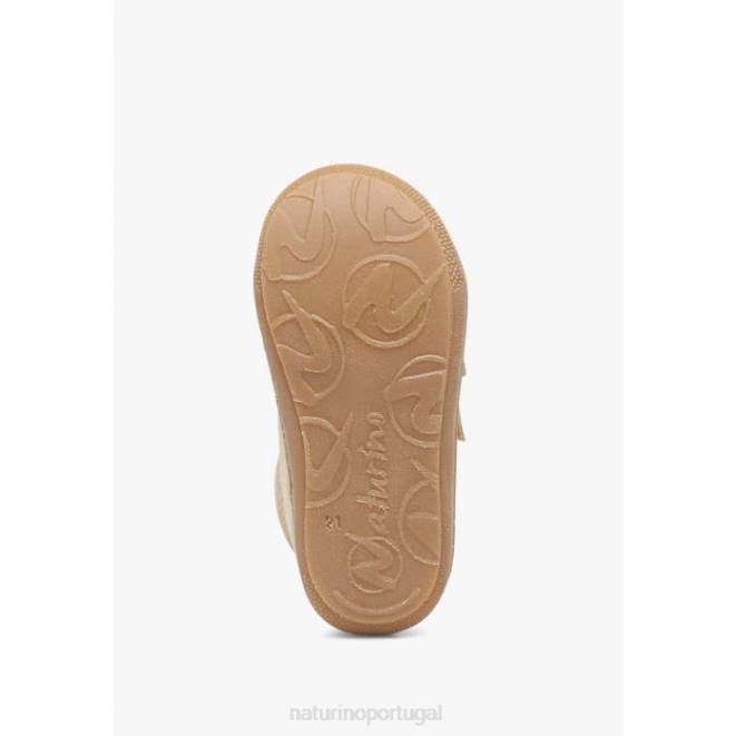 crianças Naturino platina casulo vl sapatos de primeira etapa de camurça brilhante HTF8207