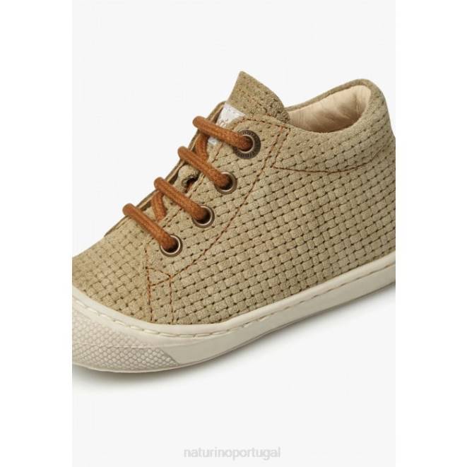 crianças Naturino pomba cinza casulo sapatos de primeiros passos de camurça HTF8101