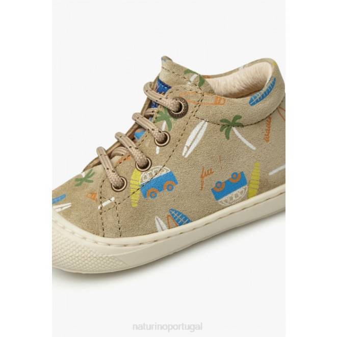 crianças Naturino pomba cinza casulo sapatos de primeiros passos de camurça HTF884