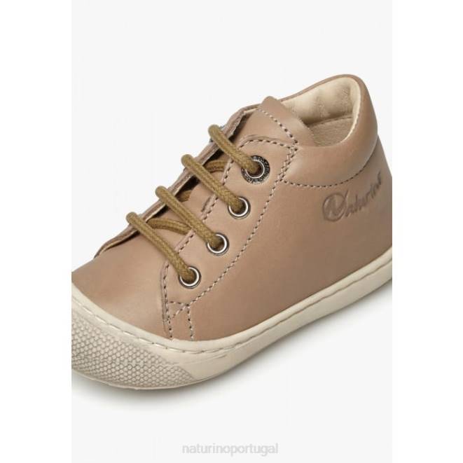crianças Naturino pomba cinza casulo sapatos primeiros passos em couro napa HTF8176