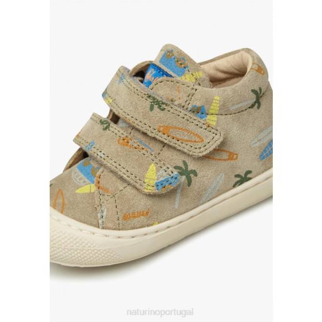 crianças Naturino pomba cinza casulo vl sapatos de primeiros passos de camurça HTF8161