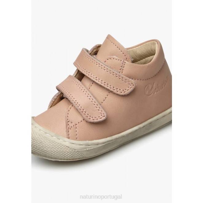 crianças Naturino rosa antigo casulo vl sapatos primeiros passos em couro napa HTF8117