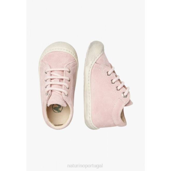 crianças Naturino rosa casulo sapatos de primeiros passos de camurça HTF8118