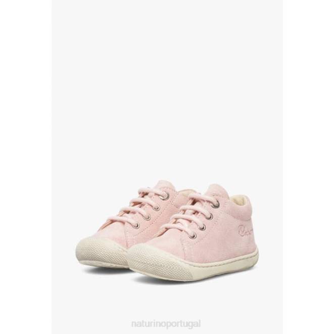 crianças Naturino rosa casulo sapatos de primeiros passos de camurça HTF8118