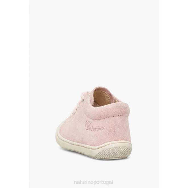 crianças Naturino rosa casulo sapatos de primeiros passos de camurça HTF8118