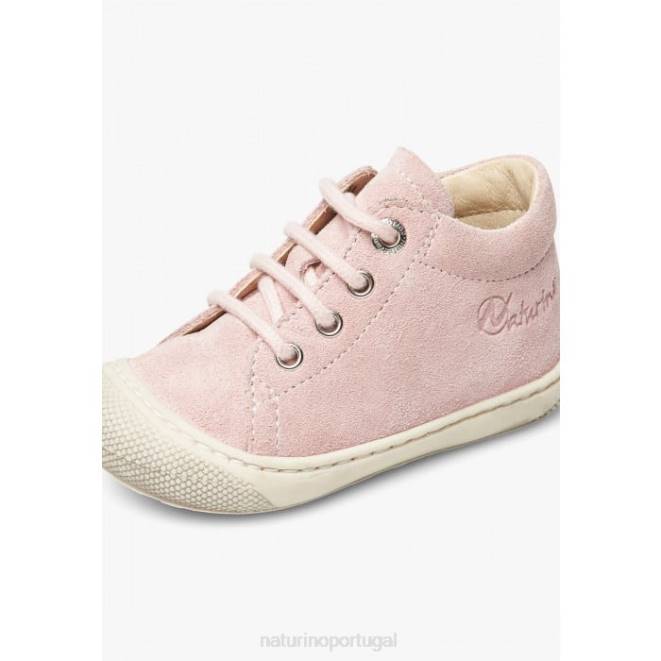 crianças Naturino rosa casulo sapatos de primeiros passos de camurça HTF8118