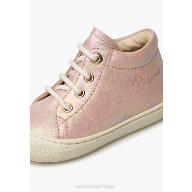 crianças Naturino rosa casulo sapatos de primeiros passos de camurça HTF895