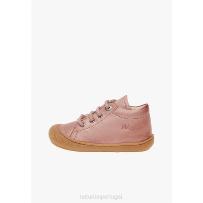 crianças Naturino rosa casulo sapatos infantis de couro napa HTF8136
