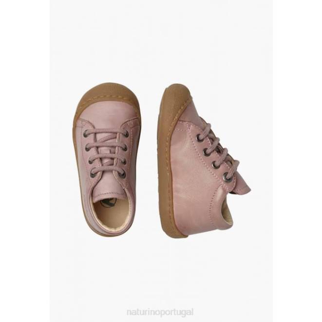 crianças Naturino rosa casulo sapatos infantis de couro napa HTF8136