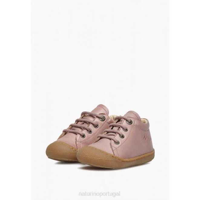 crianças Naturino rosa casulo sapatos infantis de couro napa HTF8136