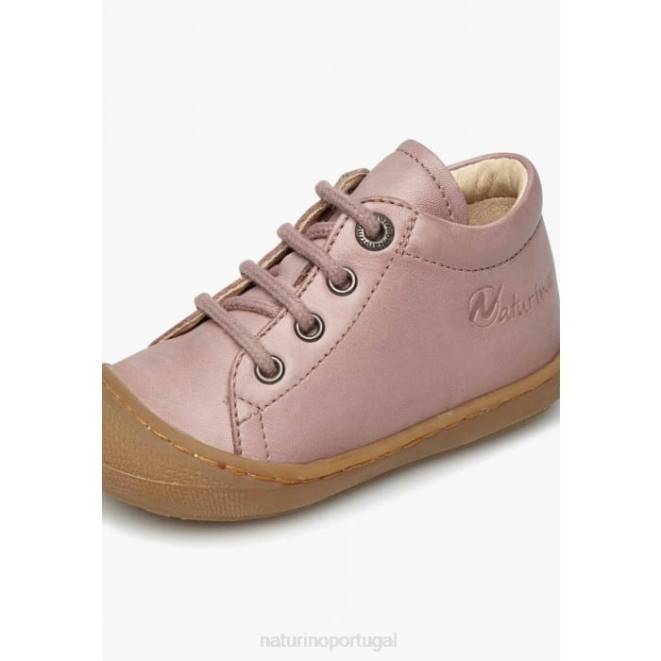 crianças Naturino rosa casulo sapatos infantis de couro napa HTF8136