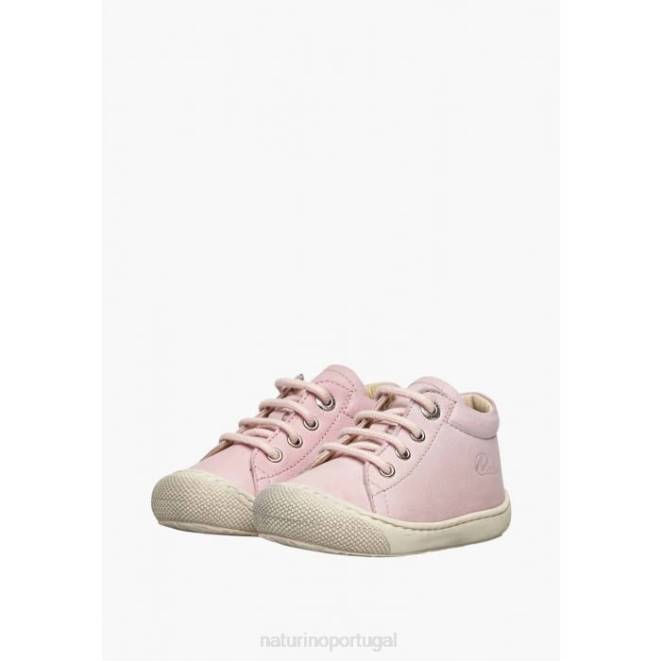 crianças Naturino rosa casulo sapatos primeiros passos em couro napa HTF8112