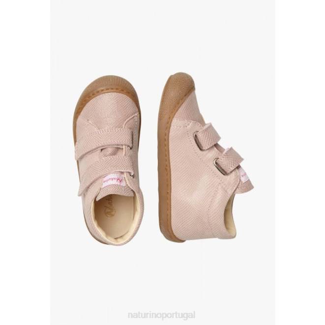 crianças Naturino rosa casulo vl Bota de primeiro passo em couro com estampa de réptil HTF8214
