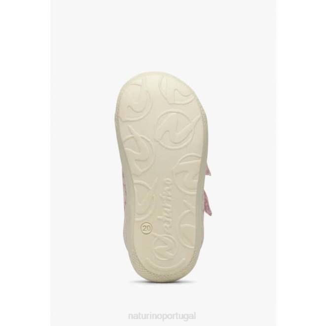 crianças Naturino rosa casulo vl sapato first step em tecido com estampa de rosas HTF8156